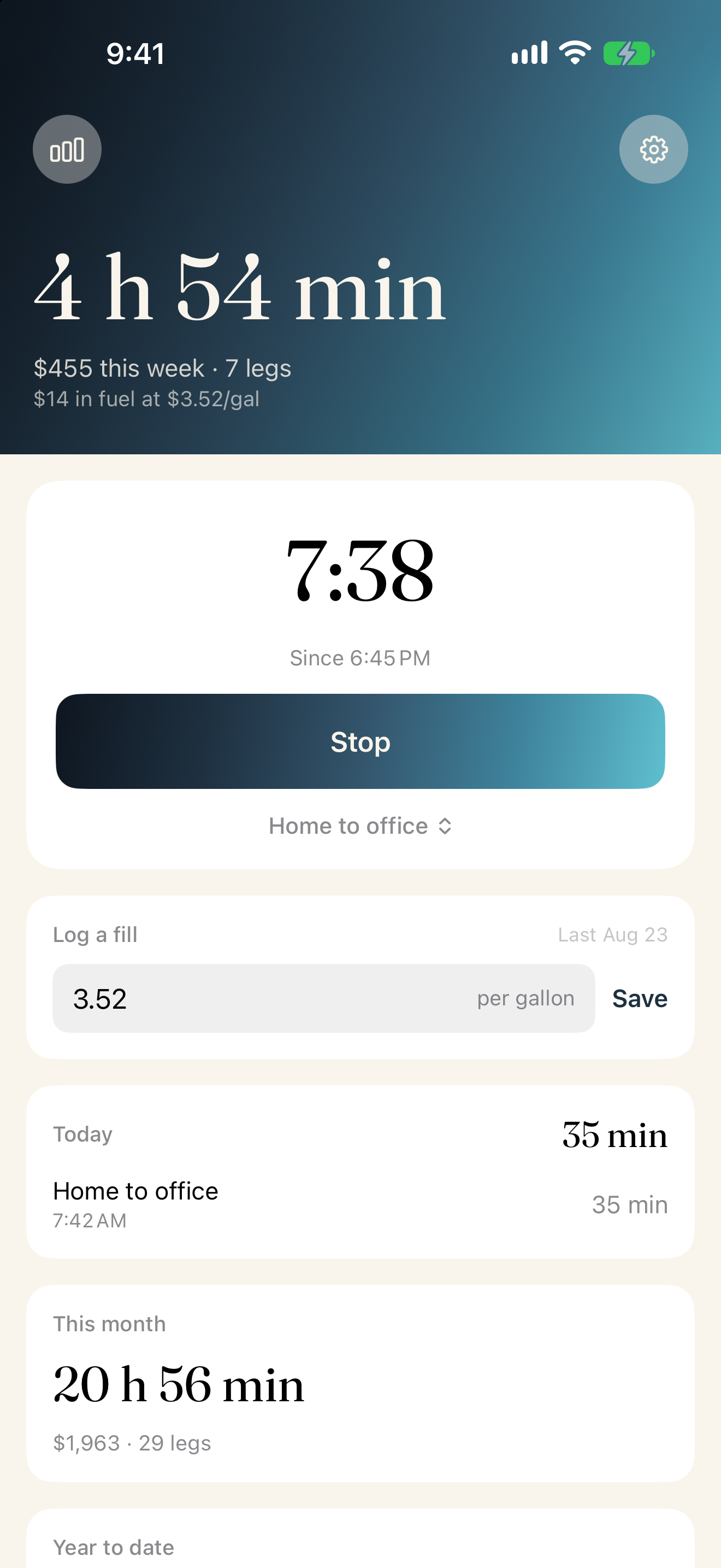 A commute running against its timer